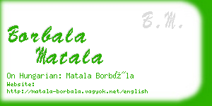 borbala matala business card